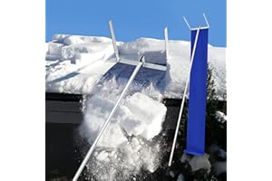 Goplus Aluminum Roof Rake, Extendable Handle Snow Removal Tool With Sturdy Slide for Wet Leaves