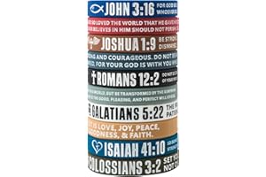 KUCLIN 12 Pieces Bible Verse Bracelets Christian Scripture Bracelets Silicone Religious Bible Gifts for Men Women Office Products （Dark Colors）