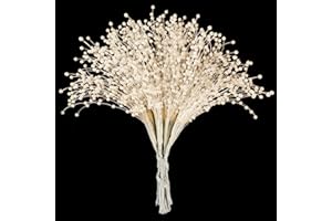 JUXINGDAZYF 100pcs Beaded Stick Bride Wedding Pearl Bouquet Party Decoration (Ivory)
