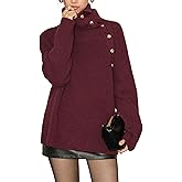 ZAFUL Women's Off The Shoulder Sweater Pullover Knit Cardigan Long Sleeve Loose Going Out Tops