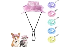 ETOFIXEE Cat Sun Hat,Dog Bucket Hat,Pet Sport Cap with 2Ear Holes-Must-Haves for National Dog Day Celebrations,Cute Canine Day Gifts,Sun-Safe & Comfortable Pet Headwear for S/M/LPets(Pink, S)