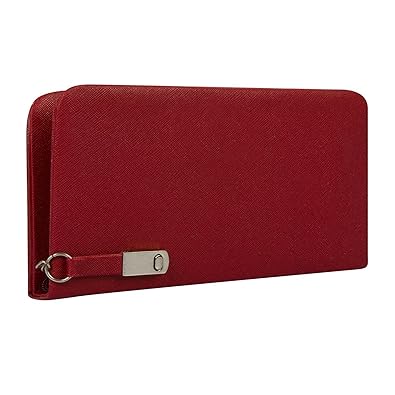 Awesome Fashions Maroon Synthetic Zip Magnet Wallet For Women