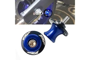 YIMOTO 6MM M6 X 1.5 Motorcycle Swing arm Sliders Spools CNC Swing Arm Stand Screws 2PCS for Yamaha YZF R1 R3 R6 R25 R125 R6S 600R 750R (Blue)