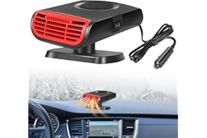 CHIANKU Car Heater, 12V 150W Auto Heater Car Portable Heater Fan Car Heater 2 in 1 Portable Car Heater Plugs Into Cigarette Lighter Quickly Defrost Defogger 360° Rotatable Heater Auto Defogger for Car