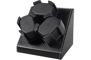 ZOEJOE Automatic Watch Winder, 3 Slots for Automatic Watches, Flexible Pillow Fit Men's and Women's, 2 Modes and USB Cable Power Supply, Black PU Leather