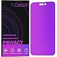 PDDKISS Compatible for iPhone 14 Pro Privacy Screen Protector 6.1 Inch, Purple Gradient Colorful Anti Spy Anti Blue Light HD Screen Protector Tempered Glass Easy Installation