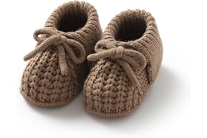 Wugugu Baby Booties Newborn Boys Girls First Walkers Soft Knit Infant Sock Shoes Cozy Crochet Toddler Crib Boots