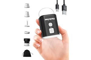 Aoypalp Mini Air Pump for Inflatables with 1600mAh Battery USB Rechargeable, Portable Air Mattress Pump to Inflate Deflate for Pool Floats, Air Bed, Air Mattress Swimming Ring, Vacuum Bags