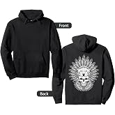 Aztec Jaguar Warrior Skull. Guerrero Mexica Native Healing Pullover Hoodie