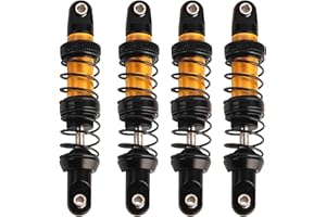 ZXYRC RC Shock Absorber Oil Adjustable RC Damper Set with Springs for 1/10 RC Truck Crawler Axial SCX10 I II III TRX4 D90 (70mm, Black)