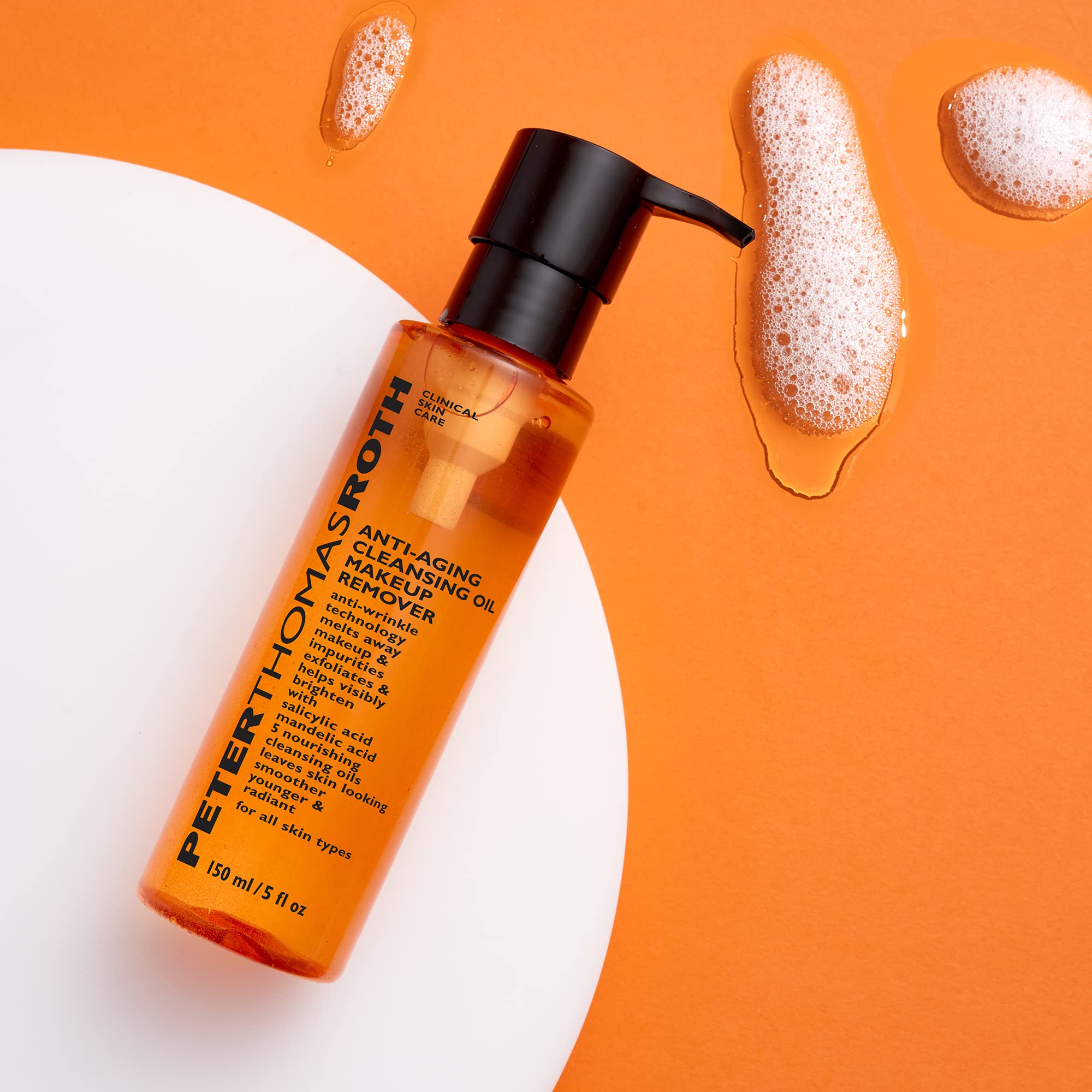 Peter Thomas Roth | Anti-Aging Cleansing Oil Makeup Remover | Oil Cleanser for Face with Salicylic Acid and Mandelic Acid Gently Exfoliates