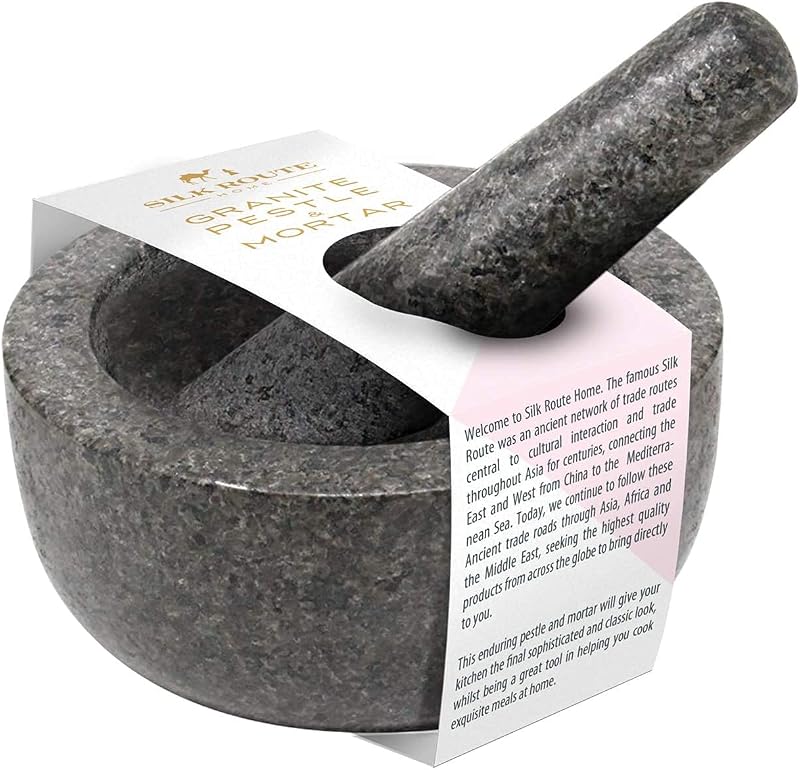 Silk Route Home Classic Granite Pestle & Mortar Spice Grinder