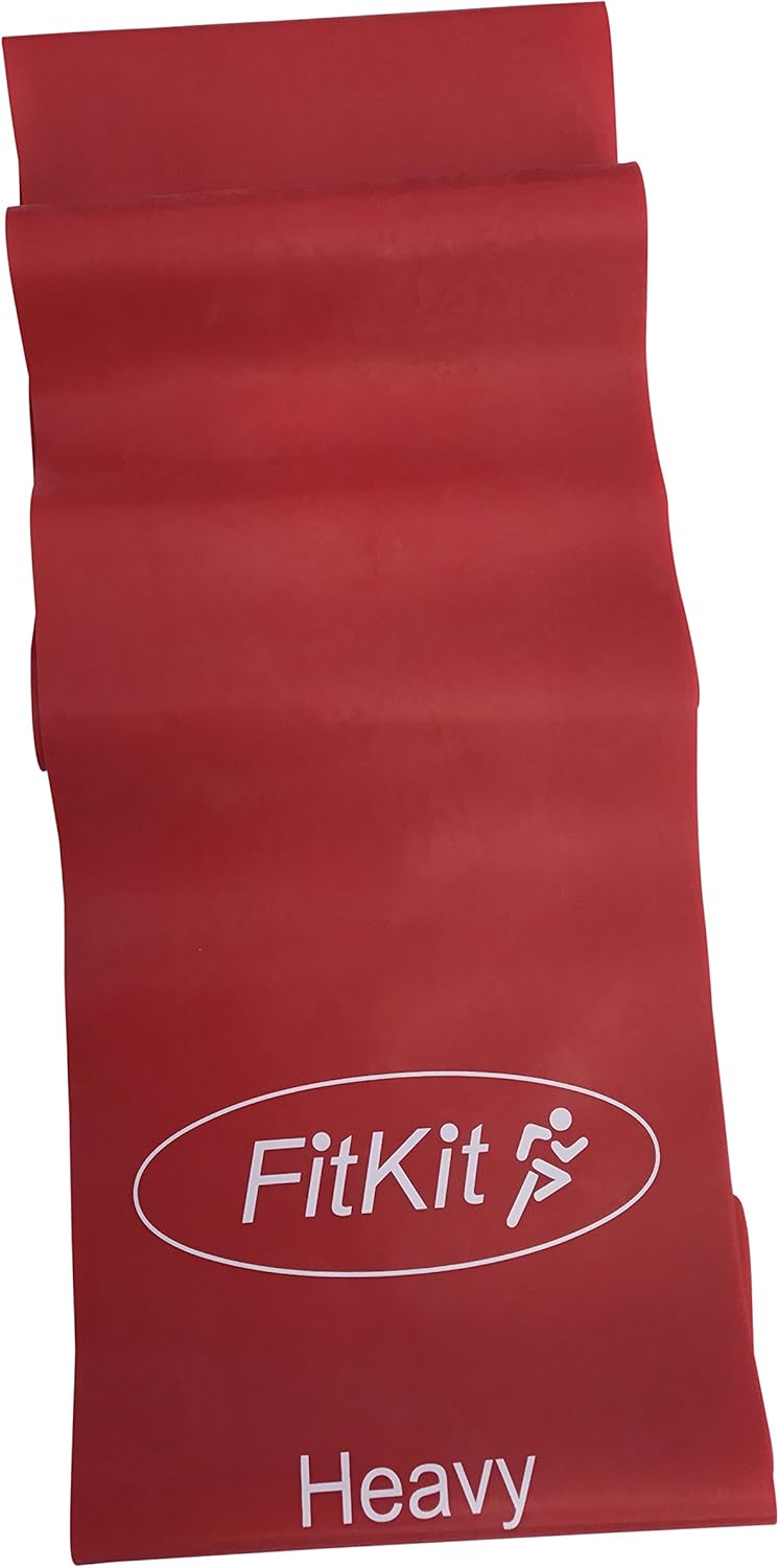 FitKit Resistance Exercise Band - 1.2M - Pilates Strength Conditioning Yoga Insanity P90X - 1 BAND (Red - Heavy Resistance, 1.2 Metres) - Image 3