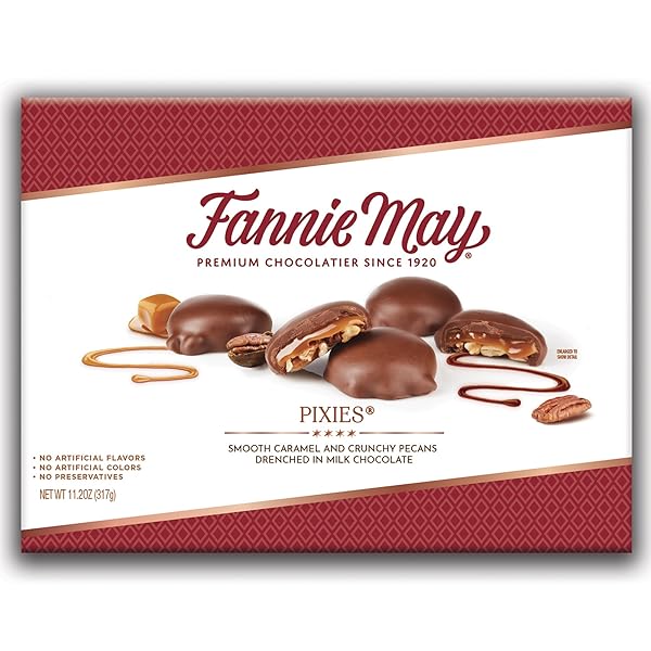 FANNIE MAY, MILK CHOCOLATE CANDY, PIXIES, 11.2 OZ