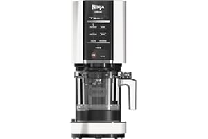 Ninja CREAMi Ice Cream Maker, 7 One-Touch Programs, with (2) Pint Containers & Lids, Compact Size, White (Renewed)