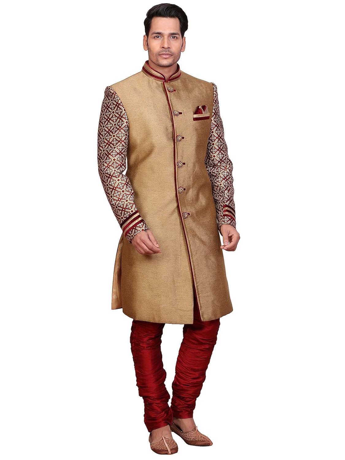 a.b.c. garmentsgolden sherwani for mens