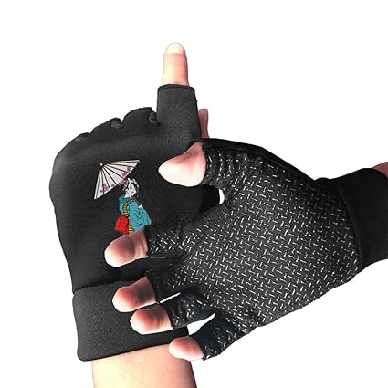  Xcjycd Japanese Geisha Womens Fingerless Gloves