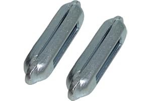 SNAP-LOC E Track Strap Link, Multiple E Track Straps Connector, Heavy Duty Zinc Plated Steel Construction, 3000 lb Break, Zinc Finish, 2 Pack