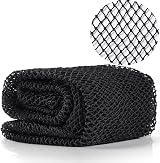 JASSINS African Net Bath Sponge Back Scrubber 66 Inch Stretch Black
