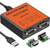 Pibiger USB to Dual Channel CAN FD Converter SavvyCAN-FD-X2 CAN Speed Up to 12M Max Isolated Against USB 2.5KV,CE,FCC