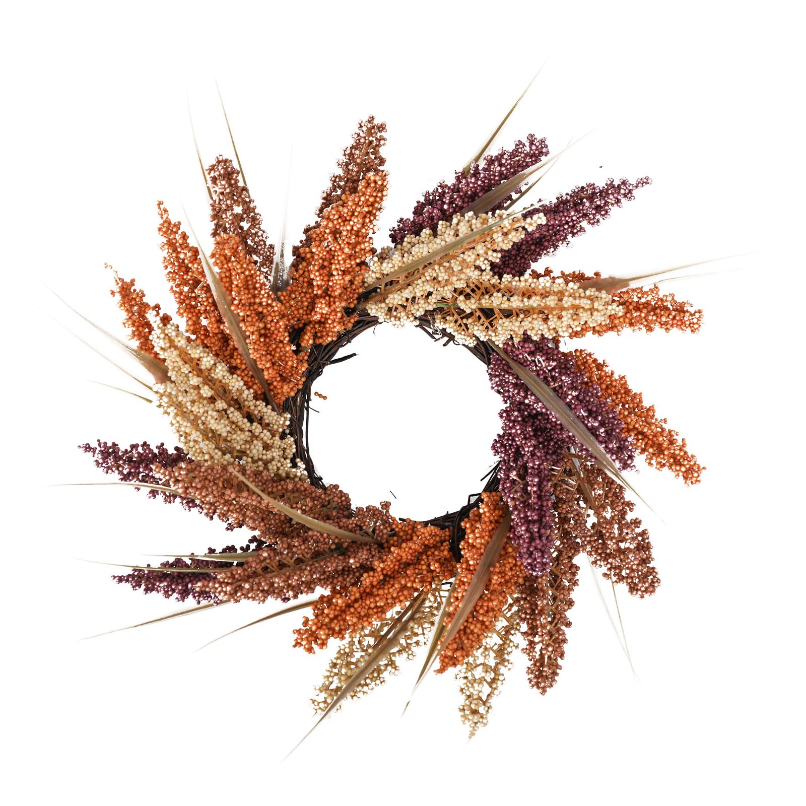 Photo 1 of WONDER GARDEN Fall Wreath for Front Door 12 Inch Autumn Harvest Wreath Thanksgiving Door Wreaths for Fall Home Farmhouse Indoor Outdoor Wall Porch Window Decor