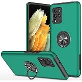 Galaxy A42 5G Case for Samsung A42 Case Military Grade Shockproof Built-in Ring Holder Kickstand Car Mount Armor Heavy Duty Protective Case for Galaxy A42 Phone Case (Dark Green)