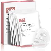 NLQ Bio-Collagen Face Mask Overnight Hydrogel Deep Mask - Glass Skin Intensive Hydrating &amp; Firming Pore Refining Anti-Aging Sheet Mask, Skincare Gift for Women (5 Sheets)