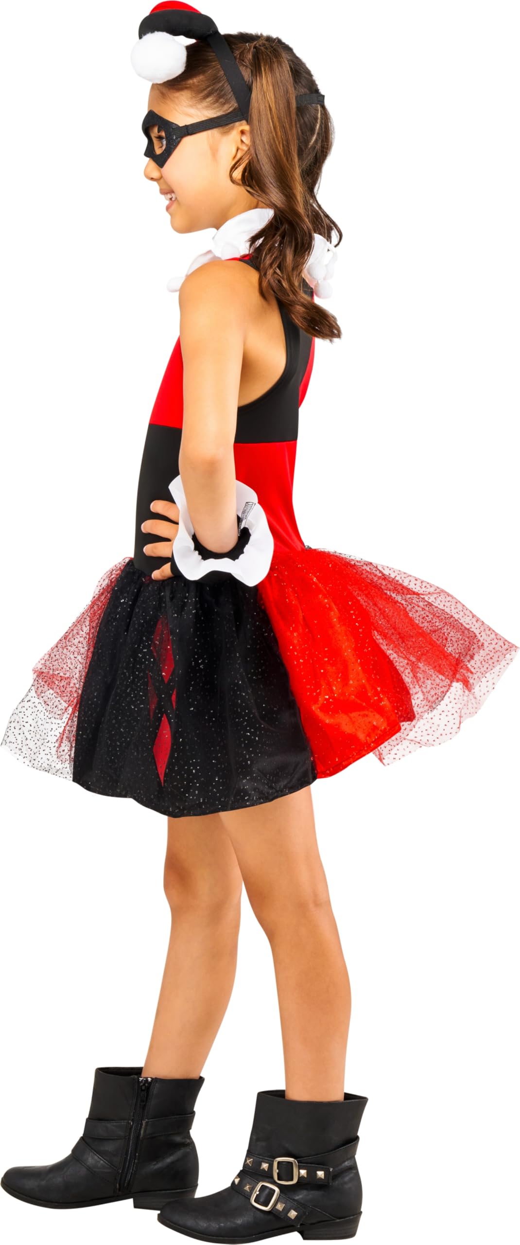 Rubies DC Super Villain Collection Harley Quinn Girl's Costume with Tutu Dress