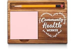 AKEKE Community Health Worker Gifts, Community Health Worker Appreciation Gifts, Thank You Gifts for Community Health Worker, Health Care Worker Desk Self-Stick Note Pad Holders GSH14