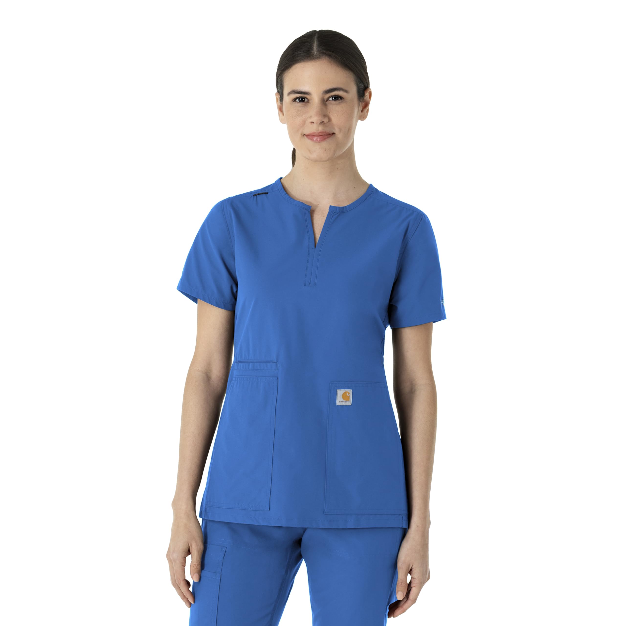 Carhartt Force Essentials Women’s Notch Neck Tunic Scrub Top – Royal, 4X