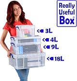 Really Useful Box 4 Litre Clear Plastic Storage Storage Box view 9