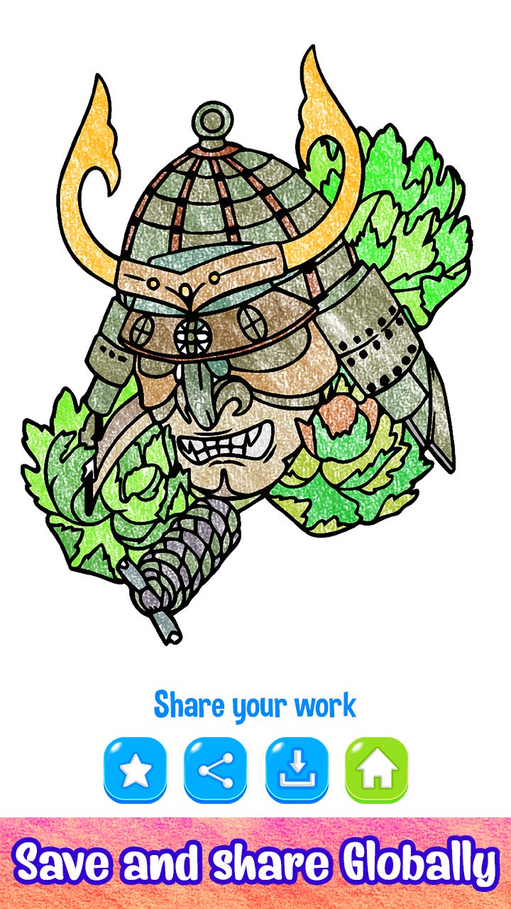 Ninja Color by Number Adult Paint + Glitter + Crayon + Oil Paint