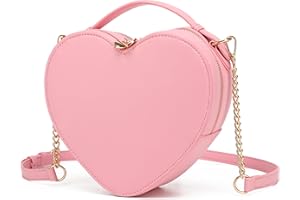 lola mae Heart Shape Satchel Crossbody Purse for women Zip Around Shoulder Bag