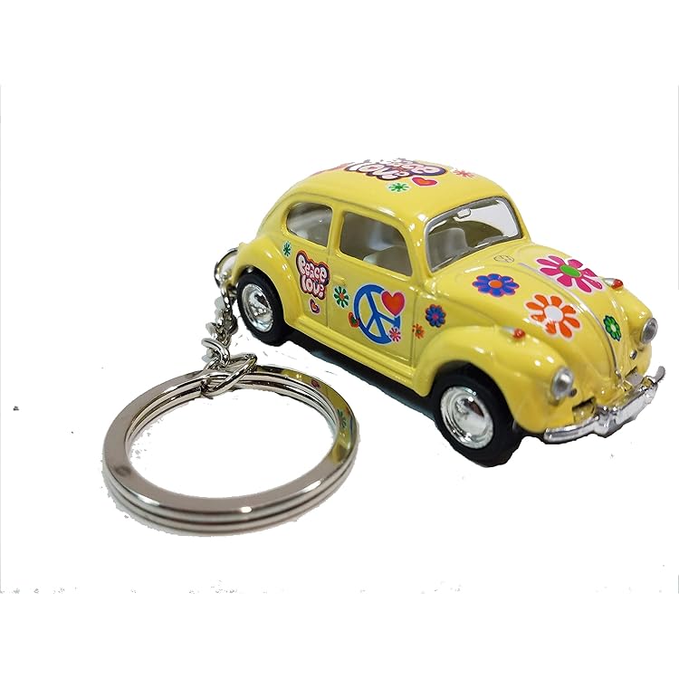 Amazon.com: Kinsmart White Classic Love & Peace Volkswagen Hippie
