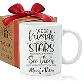 ZWV Good Friends Are Like Stars Mug - Birthday, Christmas, Valentine's Day Gift for Women Best Friends-z45