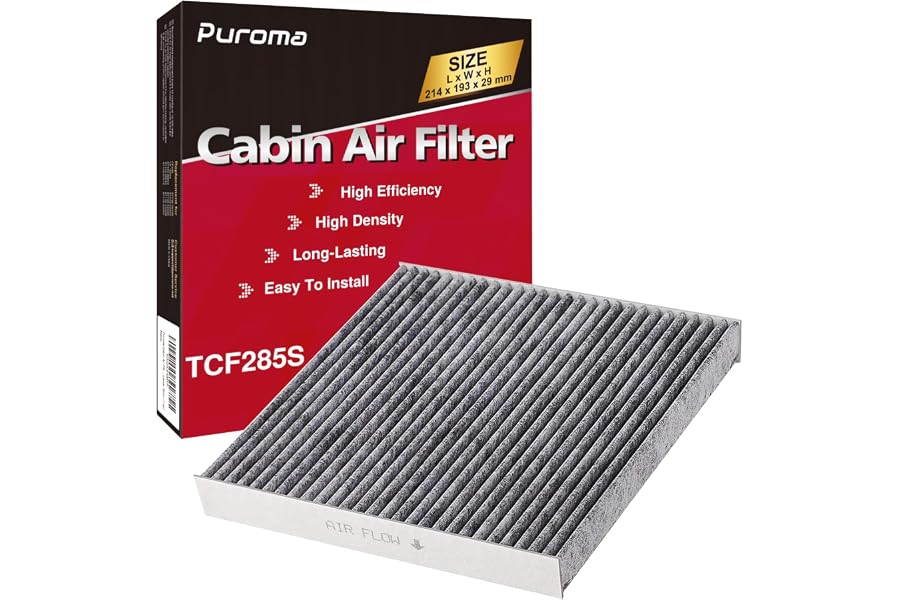Puroma Cabin Air Filter with Activated Carbon, Compatible with CP285, CF10285, Toyota Camry, RAV4, Highlander, Corolla, Sienn