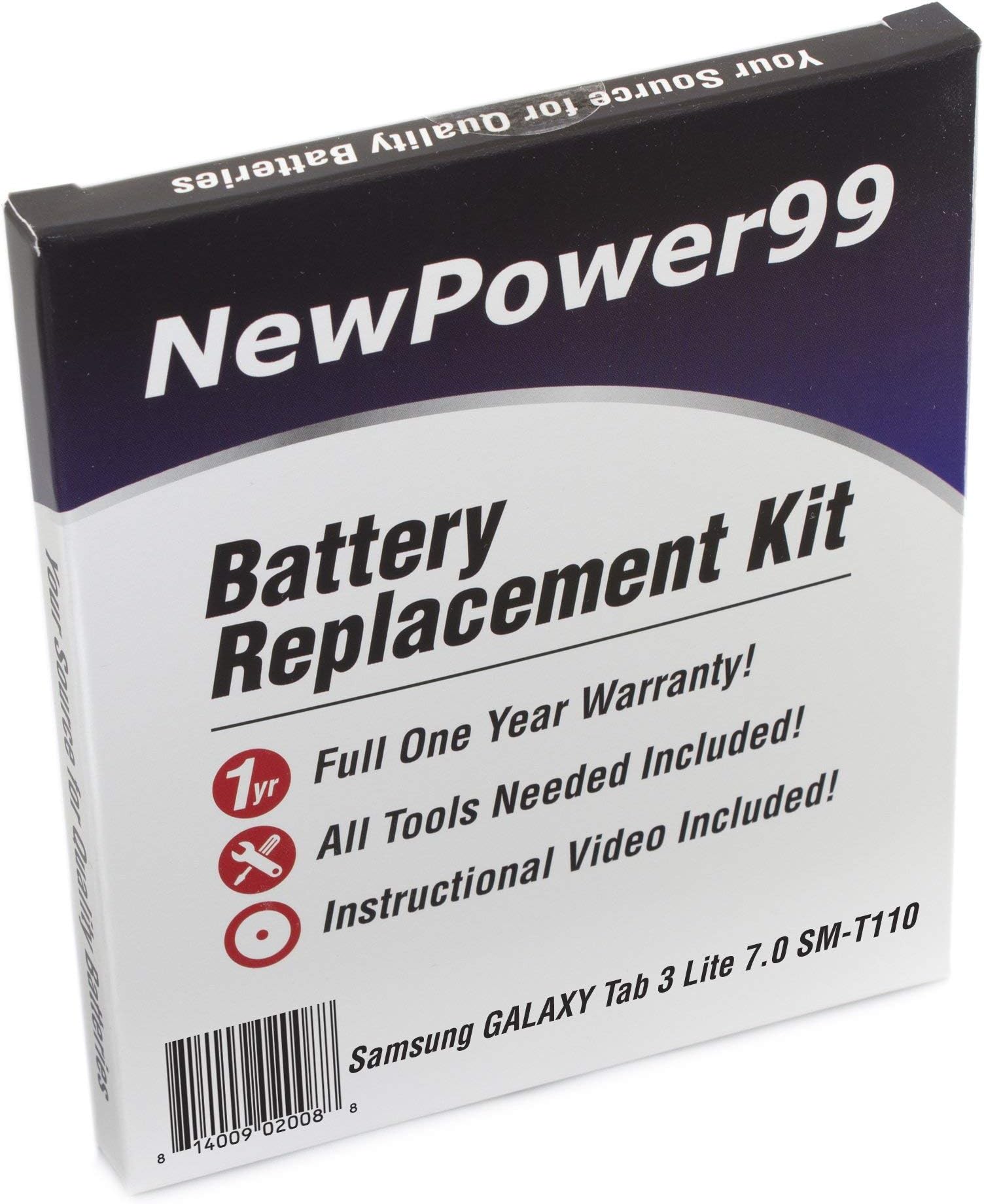 NewPower99 Battery Replacement Kit with Battery, Instructions and Tools for Samsung Galaxy Tab 3 Lite 7.0 SM-T110