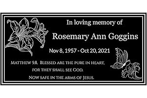Personalized Human Memorial Stone,Grave Memorial,Headstone for Graves,Grave Decorations for Cemetery,Outdoor Memorial Plaque,