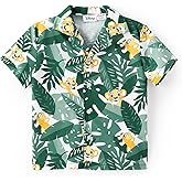 Disney Marvel Spiderman Cars Stitch Star Wars Mickey Boys Hawaii Shirt Button Up Dress Shirts Short Tropical Shirt Kids 2-13Y
