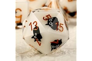 DNDND Cat DND Dice 7-Piece Sharp Edge Polyhedral D&D Dice Set with Gift Case for Dungeons and Dragons D&D 5E Table Game