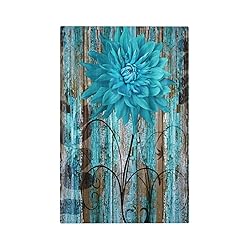 Rustic Teal Flower 1 Gang Light Swich Cover No