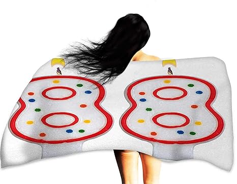 Haommhome Serviette De Bain Personnalisée 80e Anniversaire