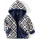 YUHANWOO Toddler Printed Polar Fleece hooded Jacket Baby Boys Girls Kids Winter Warm Spring Autumn Outerwear Soft Lightweight