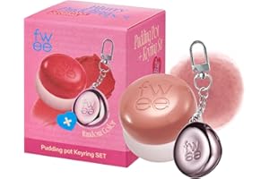 fwee Blurry Pudding Pot + Keychain SET | Airbrushed Blush & Lip, Buildable Pigment, Long-lasting, Lightweight, Easy to Blend, Natural Soft Matte Finish Makeup – Without (Beige Pink) | 0.17 oz