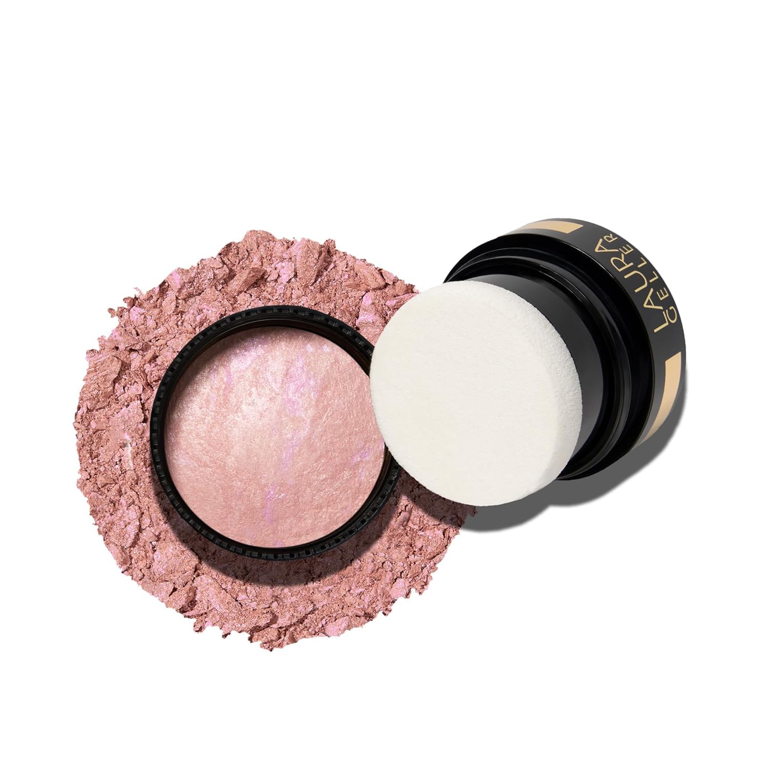 LAURA GELLER NEW YORK Baked Blush-n-Brighten Marbleized Blush for Cheeks - Natural Finish - Buildable Color (201 Ethereal Rose To Go) — image 1