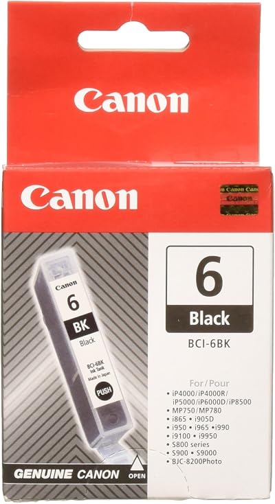 Canon BCI-6bk Black Ink Cartridge Original