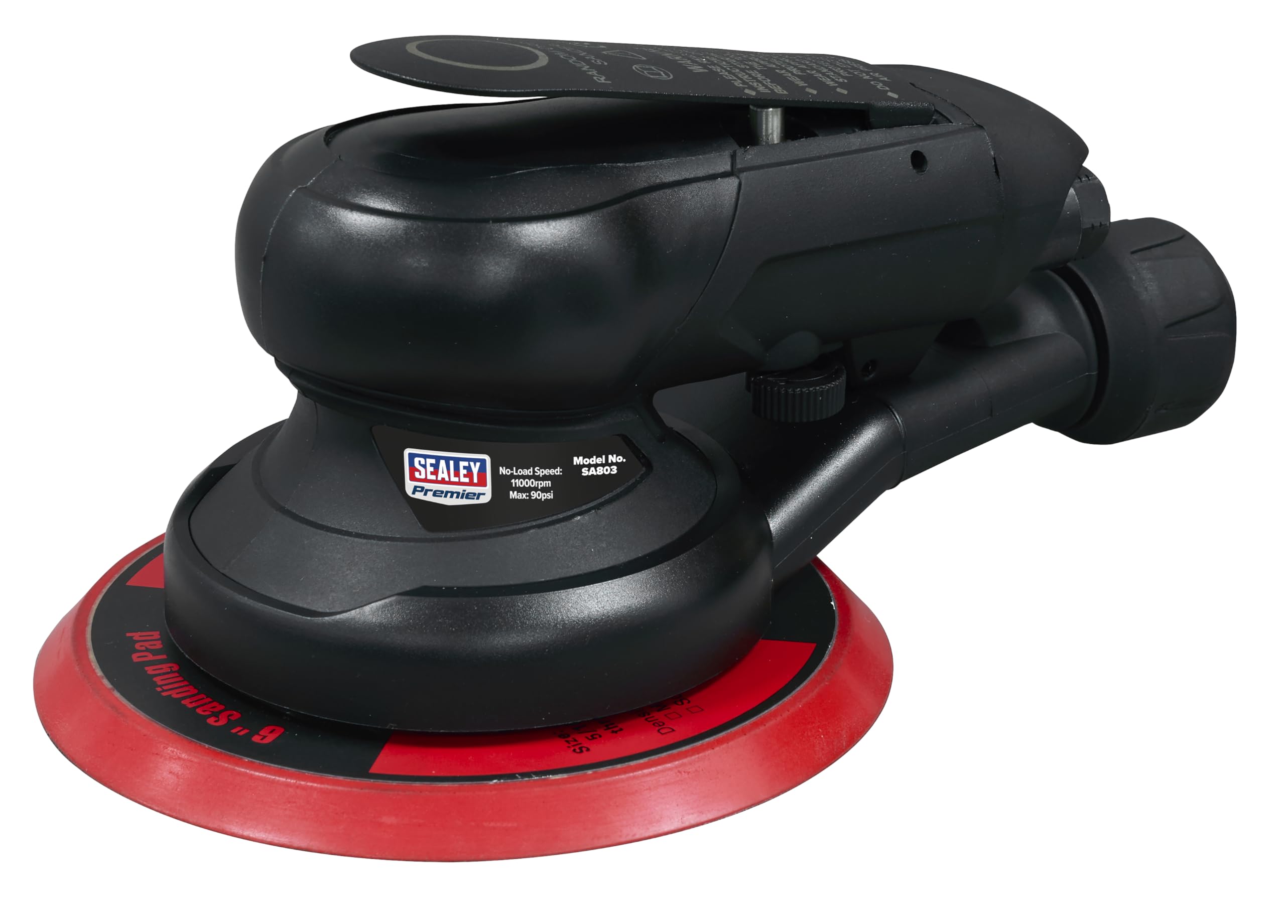 Sealey Self-Contained Dust-Free Air Palm Orbital Sander 6" Ø150mm - SA803