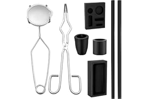 MAHOOMMAKH 8 Pcs Crucible kit, Graphite Torch Melting Casting Kit- Gold Melting Kit- Metal Melting Kit