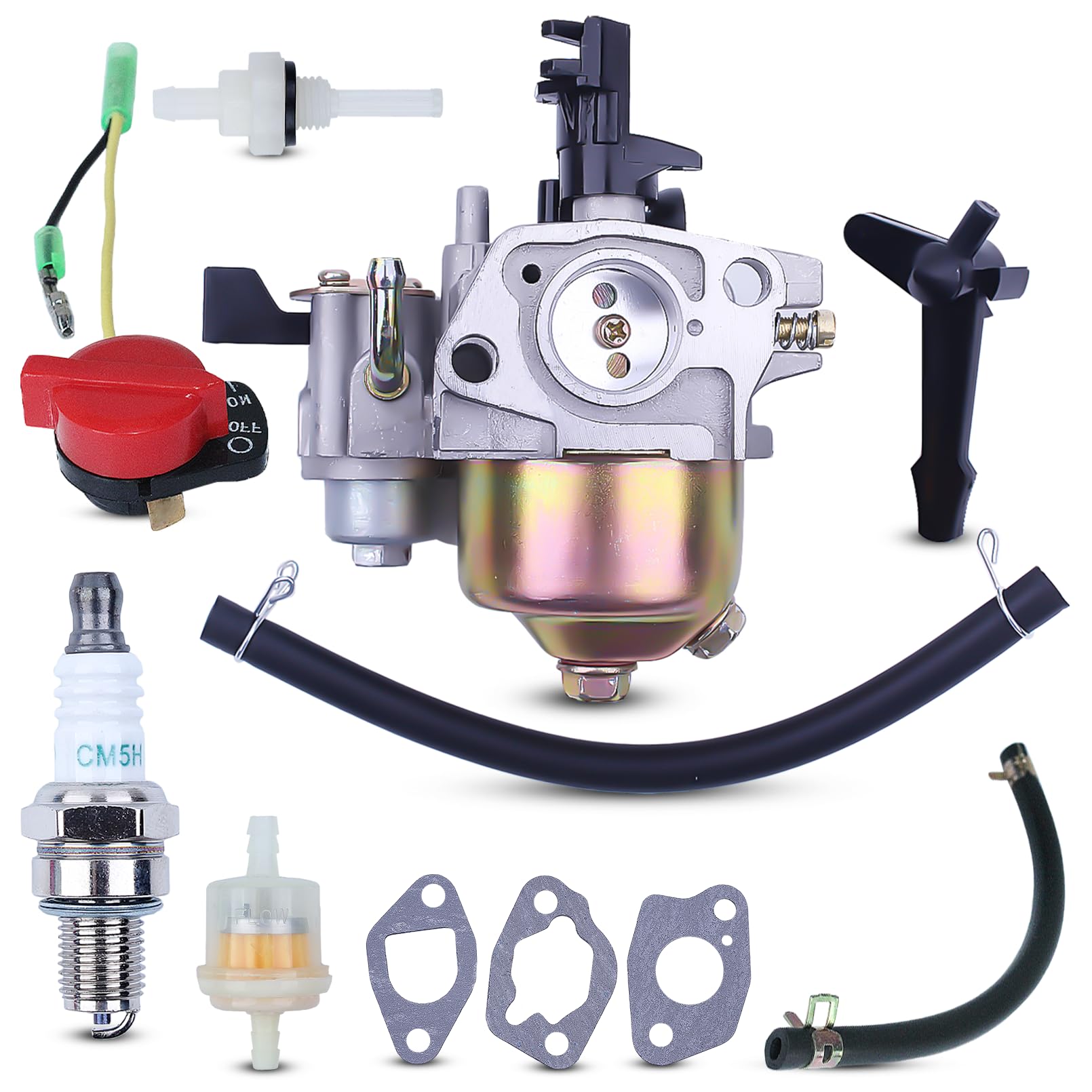 Gubeter Home UT80522B/179CC Carburetor, For Pressure Washer For Homelite HL252300 UT80522B UT80522D UT80522F UT80953A 179CC