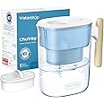 Waterdrop Water Filter Pitcher with 1 Filter, 200-Gallon Long-Life, Chubby 10-Cup Large Water Filter Pitcher, NSF Certified, 5X Times Lifetime, Reduces PFOA/PFOS, BPA Free, Blue